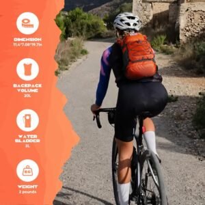 Maelstrom Hydration Backpack, Hiking Backpack with 2L Water Bladder, High Flow B...