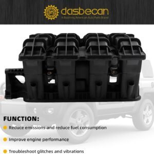 Dasbecan Engine Intake Manifold with Flow Control Valve Air Pressure Sensor Comp...