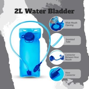 Hydration Pack with 2L Water Bladder - Includes Storage Compartments - Ideal for...