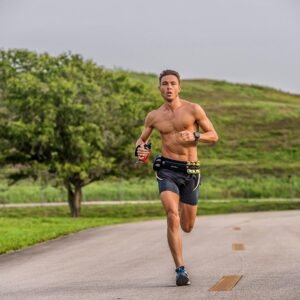 Fitletic HydraPocket Handheld Water Bottle Carrier (Silver And Black)