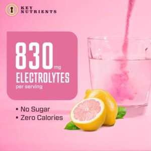 KEY NUTRIENTS Multivitamin Electrolytes Powder No Sugar - Fresh Pink Lemonade El...
