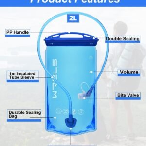 Hydration Bladder,1L/1.5L/2L/3L Water Bladder for Hydration Pack,BPA-Free Leakpr...