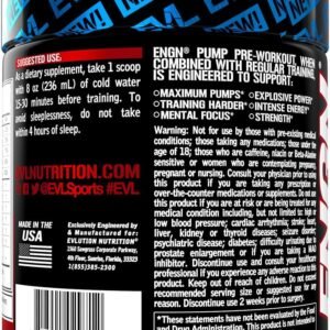 Evlution Nutrition ENGN Pump - Intense Pre-Workout with Creatine - Maximum Pump ...