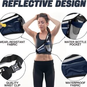 Fanny Pack with Water Bottle Holder Running Hydration Belt for Men Women Adjusta...
