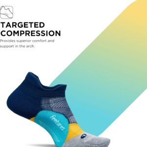 Feetures Elite Light Cushion No Show Tab Ankle Socks - Sport Sock with Targeted ...