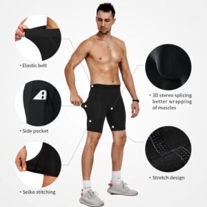 Niksa Compression Shorts Men, Compression Underwear for Men Athletic Shorts, Run...