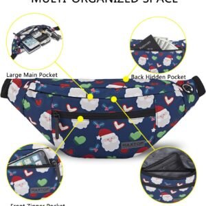 MAXTOP Large Crossbody Fanny Pack with 4-Zipper Pockets,Gifts for Enjoy Sports F...