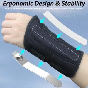 Compression Wrist Brace for Men and Women, Recovery Night Wrist Sleep Support Br...