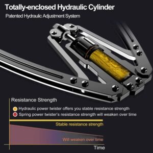 Adjustable Hydraulic Power Twister Arm Exerciser 22-440lbs Home Chest Expander M...