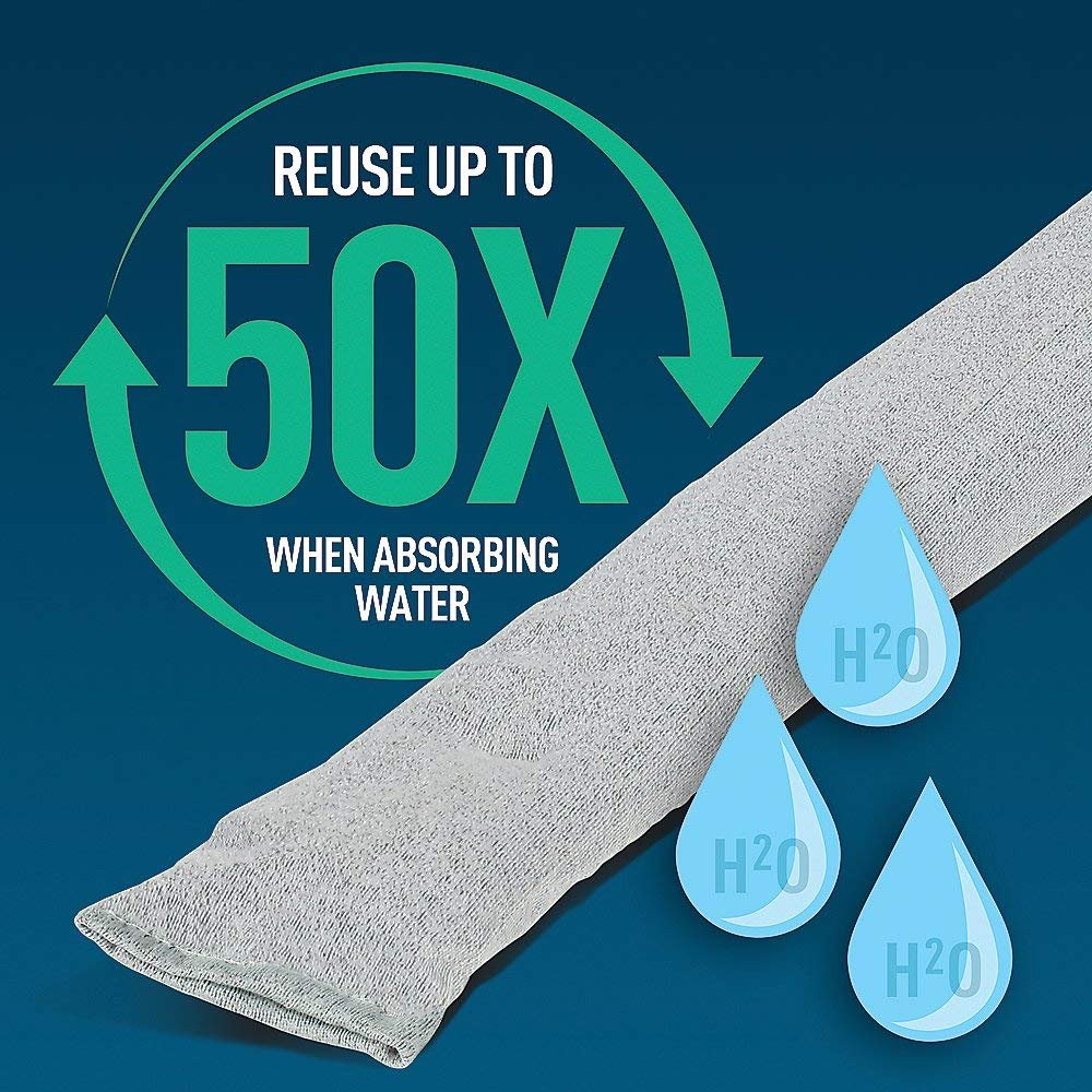 PIG Home Solutions Dryer-Safe Reusable Water Absorbent Sock - 4 Pack - 3" x 38" ...