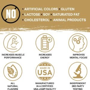 Ambrosia Kinetic Organic Preworkout, Mushroom Enhanced Natural Pre Workout Suppl...