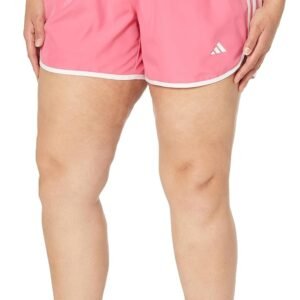 adidas Women's Plus Size Marathon 20 Shorts, Pink Fusion, 4X