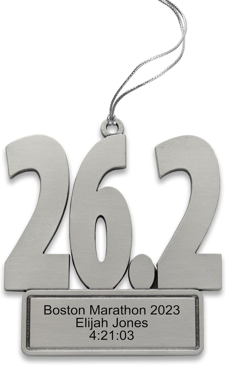 Indiana Metal Craft Marathon 26.2 with Personalized Engraving Pewter Ornament fo...