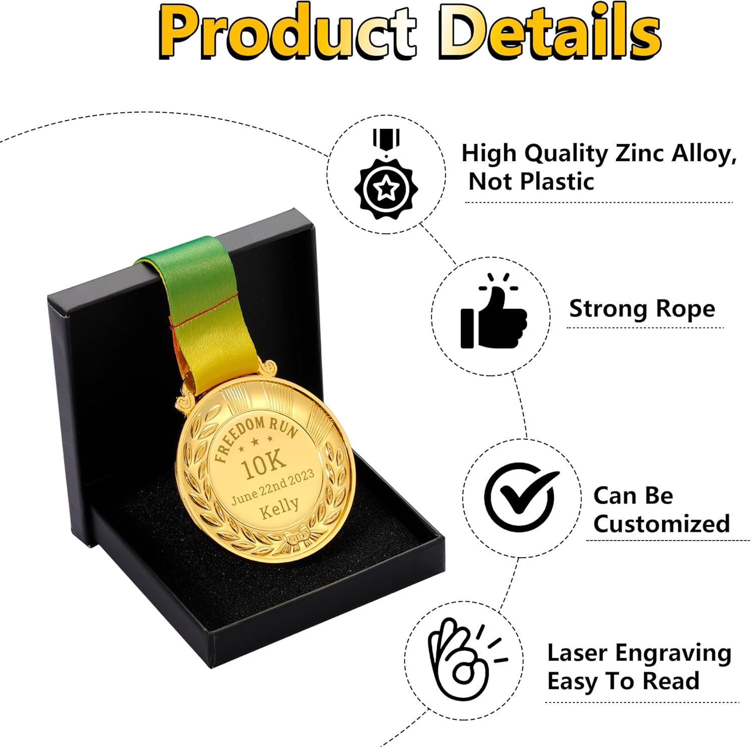 Half Marathon Runner Gifts Custom Half Marathon Medals for Awards for Adults Run...