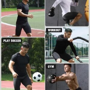 Niksa 2/4 Pack Compression Shorts Men with Pocket, Spandex Running Shorts Sport ...