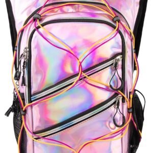 Hydration Backpack Pack with Cool Lights, 2L Water Bladder, Lightweight Bag for ...