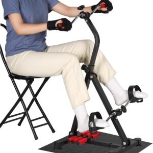 REAQER Pedal Exerciser Bike Hand Arm Leg and Knee Stroke Recovery Equipment for ...