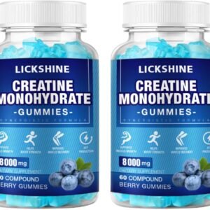 2 Packs 8000Mg Creatine Monohydrate Gummies for Men, Chewable Creatine Monohydra...