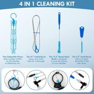 Hydration Bladder, 1.5L 2L 3L Water Bladder for Hiking Backpack, BPA-Free & Tast...