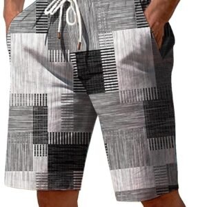 GIERIDUC Mens Square Cut Swim Trunks Big and Tall Beach Shorts Ankle Dress Pants...