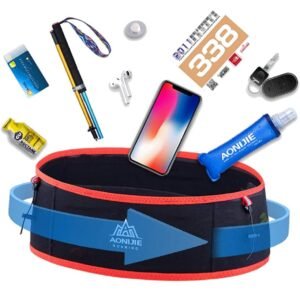 AONIJIE Hydration Belt Running Fanny Pack, with 250ml Soft Water Bottle Flask Ph...