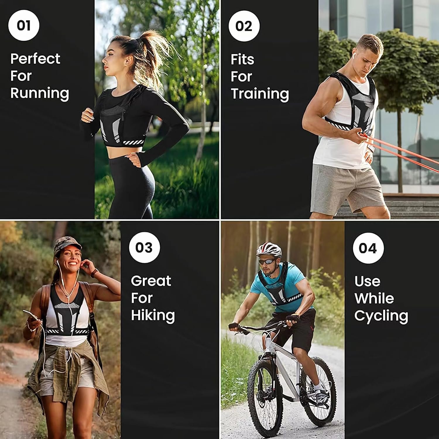 Running Vest with Phone Pocket Lightweight Adjustable Reflective Jogging Vest Ma...