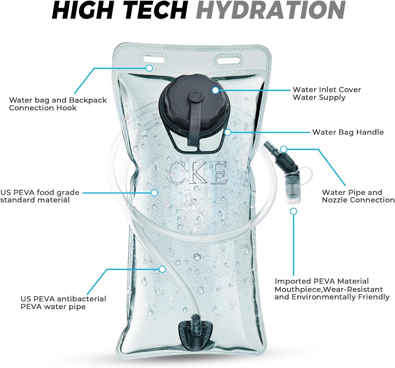 Hydration Backpack Hydration Pack Water Backpack with 2L(70-Ounce) Hydration Bla...