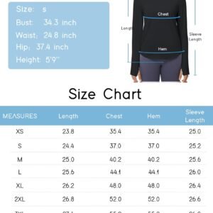 THE GYM PEOPLE Women's Long Sleeve Workout Shirts Athletic Crewneck Hiking Tops ...