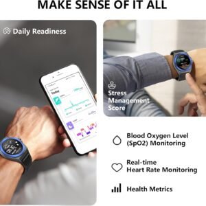 BRIBEJAT Smart Watch for Men Real-time Heart Rate Monitor 44mm Fitness Tracker (...