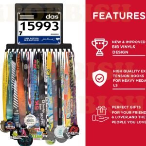 bib Medal Holder Display Hanger Rack,marathon metal race medal hanger run,gymnas...