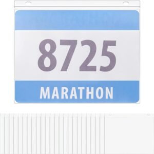 Goutoports Race Bib Display Holder Vinyl Protector Sheets 20PCS Running Number B...