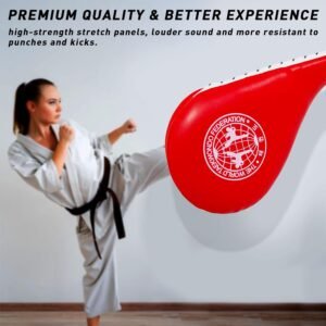 JANNO 2 Pack Taekwondo Kick Pads, Double Strike Boxing Pads, Striking Karate Mar...