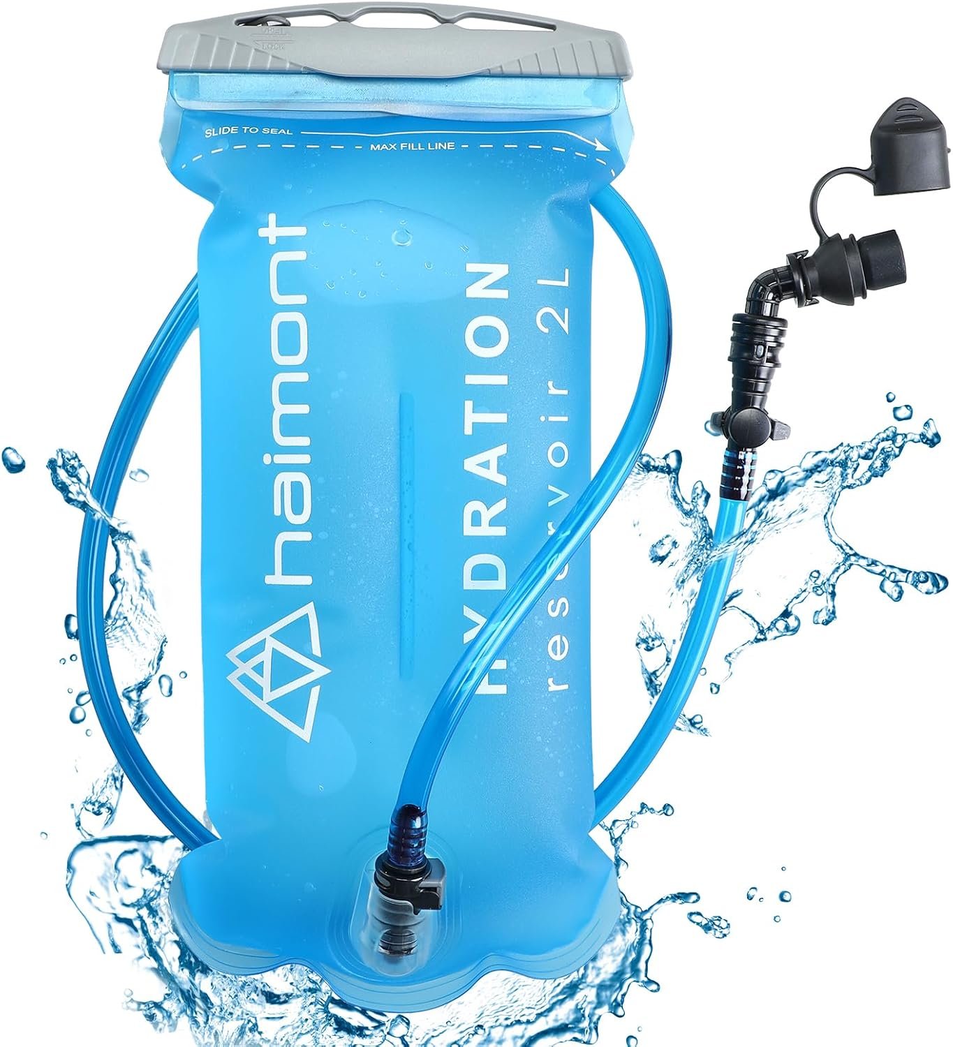 Haimont Hydration Bladder, 2L Water Bladder for Hiking Backpack, TPU Leak-Proof ...