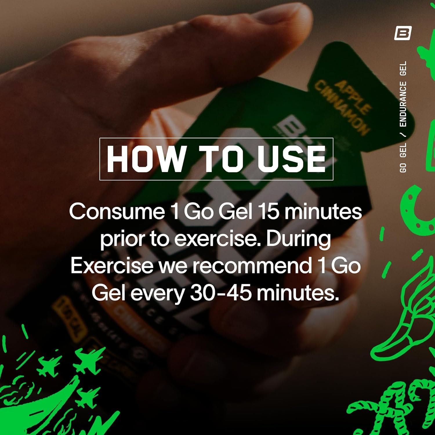 BARE PERFORMANCE NUTRITION, BPN Go Gel Endurance Gel, Vegan + Gluten Free Runnin...