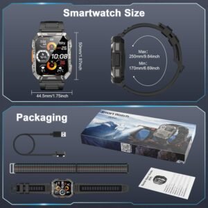 Military Smart Watch for Men(Answer/Make Call), Outdoor Sports Smartwatch with F...