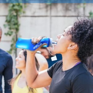 Collapsible Water Bottle Running,(500 ml/17 oz-2Pack) BPA Free TPU Soft Flask Ru...