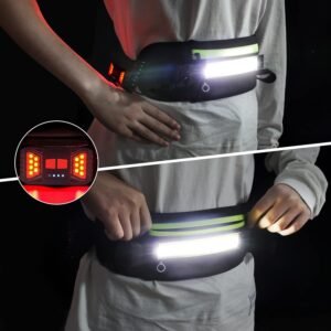 Running Light, 1000Lumens Running Belt Running Gear with 230°Rechargeable Night ...