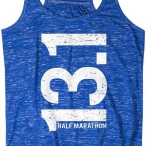 Gone For a Run 13.1 Half Marathon Vertical Flowy Racerback Tank Top | Running Ta...