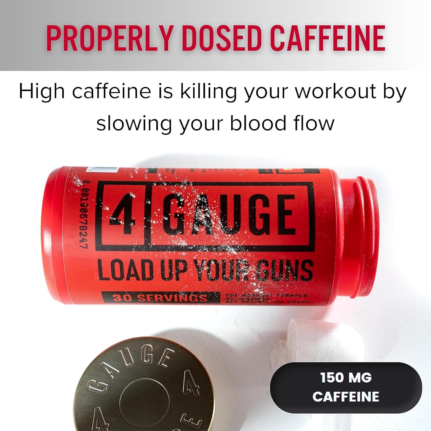 4 Gauge Explosive Preworkout without The Jitters | 30 Servings | Nitric Oxide Bo...