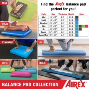 AIREX Balance Pad – Stability Trainer for Balance, Stretching, Physical Therapy,...