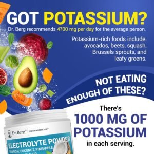 Dr. Berg Zero Sugar Hydration Keto Electrolyte Powder - Enhanced w/ 1000 mg of P...