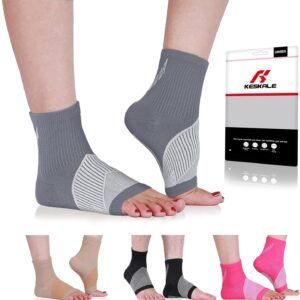 3 Pairs Ankle Compression Sleeves for Plantar Fasciitis - Ankle Foot Brace for I...