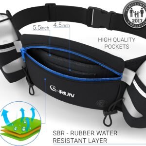 Hydration Running Belt with Bottles - Water Belts for Woman and Men - iPhone Bel...