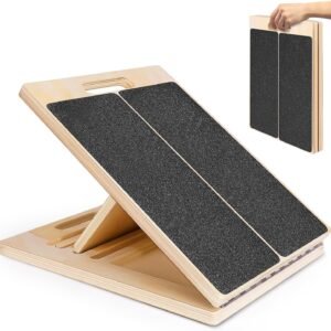 Portable Wooden Slant Board for Calf Stretching Squats Calf Stretcher Pilates Ph...