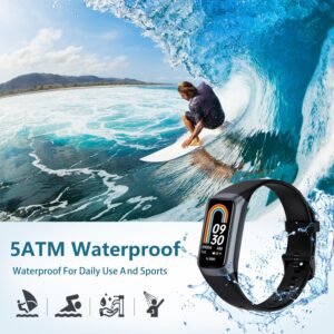 Fitness Tracker with Heart Rate Monitor, 1.1" AMOLED Screen Smart Watch, Activit...