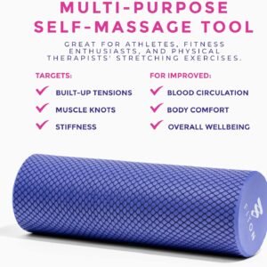 Recovery Roller - 12" x 4" Travel Sized Foam Rollers for Muscle Massage - High D...