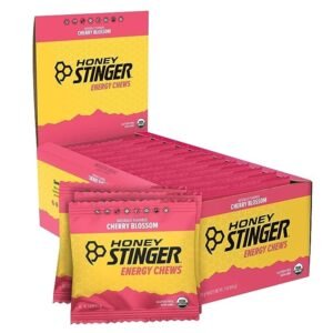 Honey Stinger Organic Cherry Blossom Energy Chew | Gluten Free & Caffeine Free |...