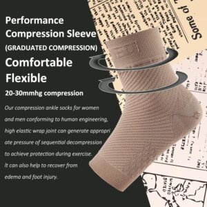 Ankle Compression Sleeve Open Toe Ankle Compression Socks Plantar Fasciitis Sock...