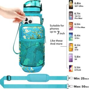 32 oz Water Bottles with Straw & Strap, Motivational Water Bottles with Times to...