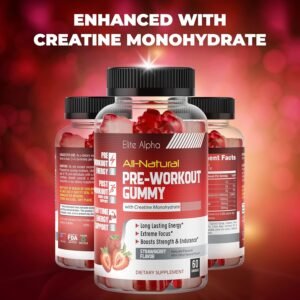 All-Natural Energized Pre-Workout Gummies with Enhanced Creatine Monohydrate ‒ L...